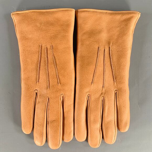 WILL LEATHER GOODS Size L Tan Deerskin Leather Shearling Gloves - Picture 1 of 6